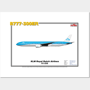 Boeing B777-300ER - KLM Royal Dutch Airlines (Art Print) Posters and Art